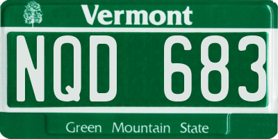 VT license plate NQD683