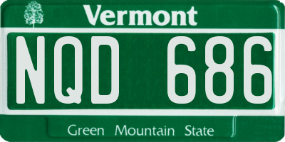 VT license plate NQD686