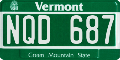 VT license plate NQD687