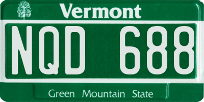VT license plate NQD688