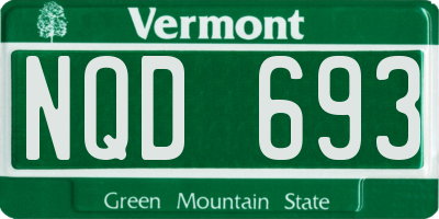 VT license plate NQD693