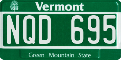 VT license plate NQD695