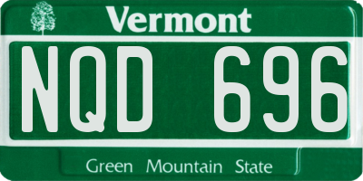 VT license plate NQD696