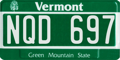 VT license plate NQD697
