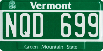 VT license plate NQD699
