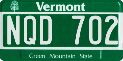 VT license plate NQD702