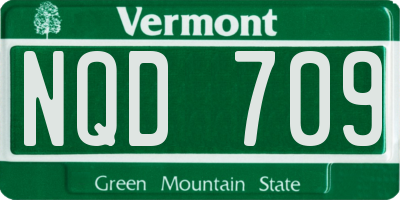 VT license plate NQD709