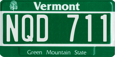 VT license plate NQD711