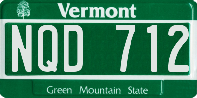 VT license plate NQD712