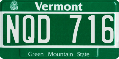 VT license plate NQD716