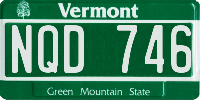 VT license plate NQD746