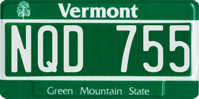 VT license plate NQD755