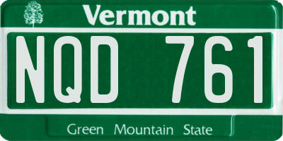 VT license plate NQD761