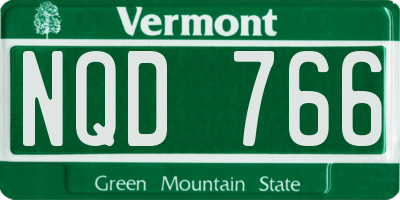 VT license plate NQD766