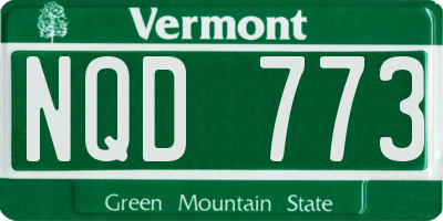 VT license plate NQD773