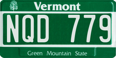 VT license plate NQD779