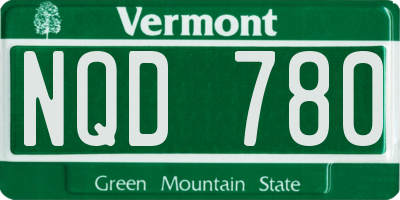 VT license plate NQD780