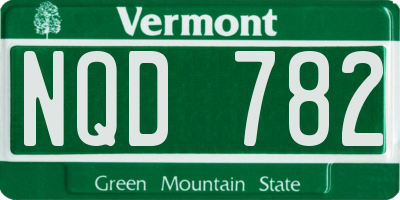 VT license plate NQD782