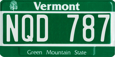 VT license plate NQD787
