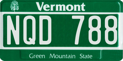 VT license plate NQD788