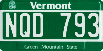 VT license plate NQD793