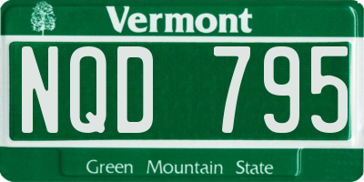 VT license plate NQD795