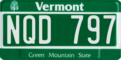 VT license plate NQD797