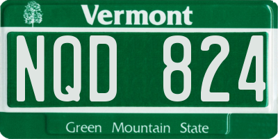 VT license plate NQD824