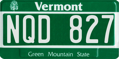 VT license plate NQD827