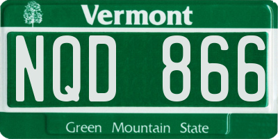 VT license plate NQD866