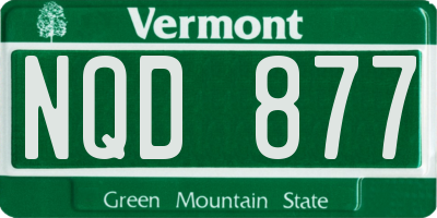 VT license plate NQD877