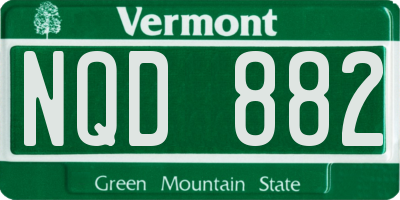 VT license plate NQD882