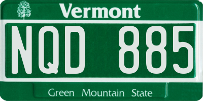 VT license plate NQD885