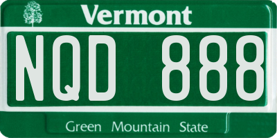 VT license plate NQD888