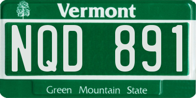 VT license plate NQD891