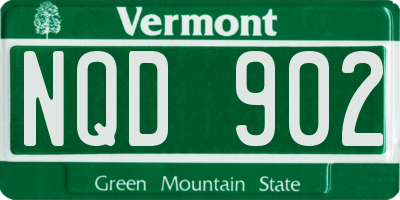 VT license plate NQD902