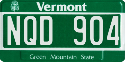 VT license plate NQD904