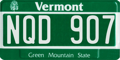 VT license plate NQD907