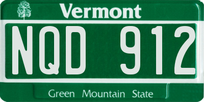 VT license plate NQD912