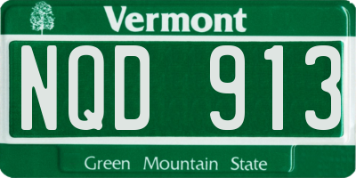 VT license plate NQD913