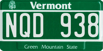 VT license plate NQD938