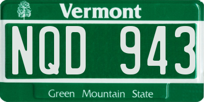 VT license plate NQD943