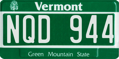 VT license plate NQD944