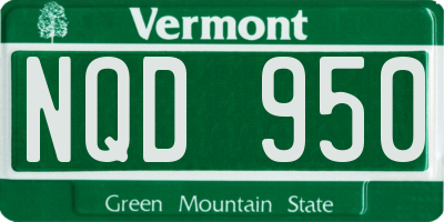 VT license plate NQD950