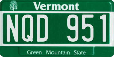 VT license plate NQD951