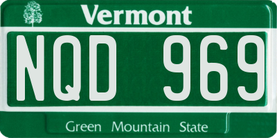 VT license plate NQD969