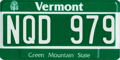 VT license plate NQD979
