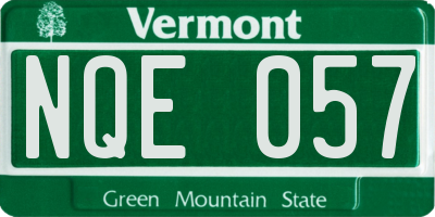 VT license plate NQE057