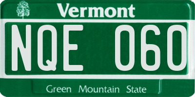 VT license plate NQE060