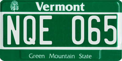 VT license plate NQE065
